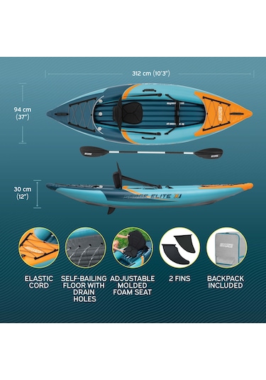 Hydro-force 65180 Surge Elite X1 Tek Kişilik Kano Seti 3.12m X 94cm X 30cm