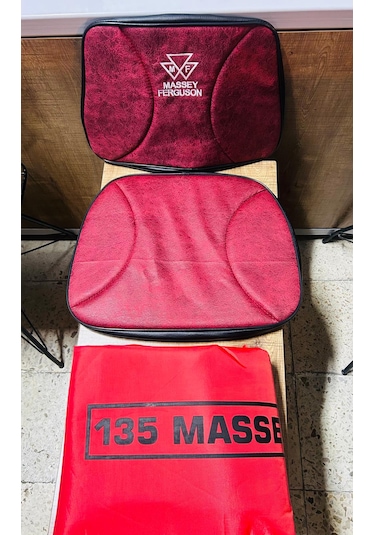 Massey Ferguson 135 Kırmızı Branda Ve Massey Ferguson Armalı Düz Koltuk Kılıfı