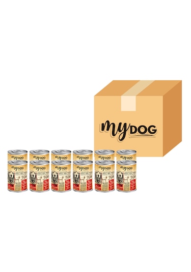 Mydog Sığır Parça Etli Yetişkin Köpek Konservesi 12 x 400 G