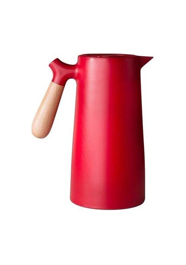 Fastbuy Kırmızı 1000ml Çift Katmanlı Sıcak Tutarak Termos, 24 Saat Sızdırmaz Taşınabilir Kırmızı Kırmızı