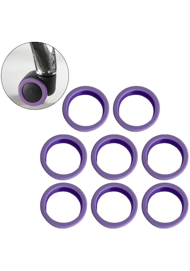 Homyl 8 Adet Bagaj Tekerlekleri Kapakları 2.09 '' Çap Mor Mor