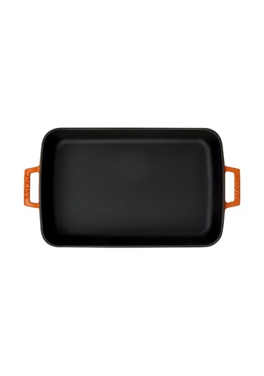 Lava Döküm Dikdörtgen Tepsi 26X40 CM Turuncu... Turuncu