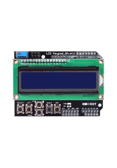 Arduino Shield 2x16 Karakter Lcd Modül 6 Buton Keypad Tuş