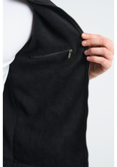 Shooter Sportswear Deluxe Erkek Yelek Üç Cepli İçi Polarlı Regular Kalıp Lacivert Siyah