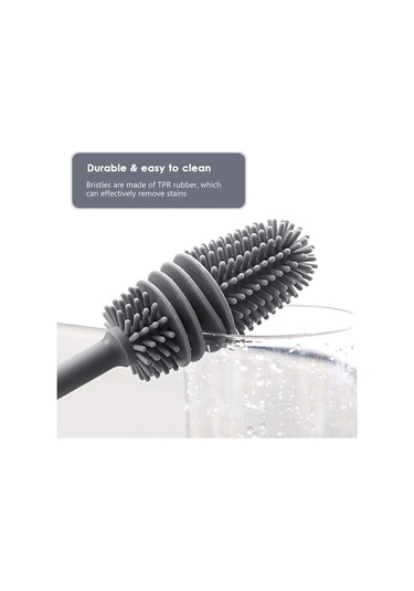 Flybuy Süt Şişesi Temizleme Fırçası, Kauçuk Kıllı, Uzun Saplı, Vakumlu Matara Ve Termos Fırça