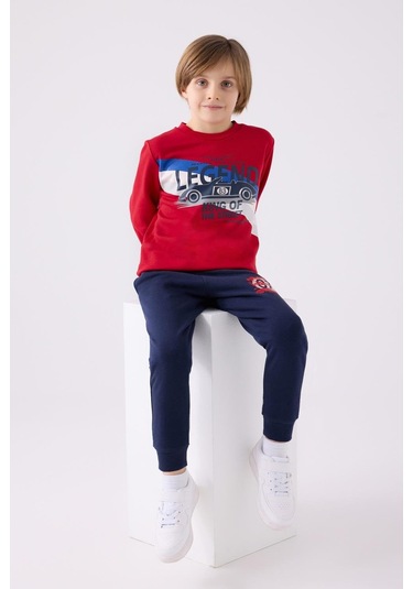 Rolypoly Erkek Çocuk Eşofman Takımı Kırmızı-1721 Kırmızı