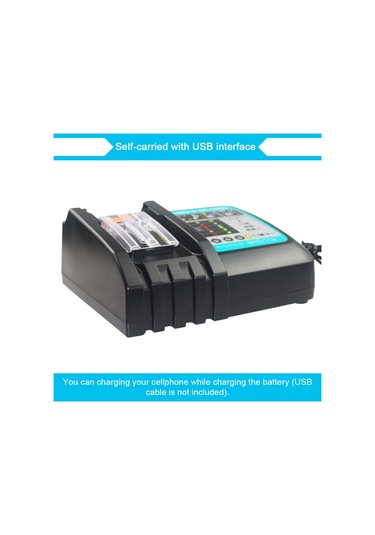 Geeksen Makita 14.4-18v Lityum Pil Şarj Cihazı - Hızlı Şarj, 100-240v Geniş Voltaj, 8 Katlı Koruma, Dc18rc Uyumlu, Enjeksiyon Kasa - Avrupa Standartı