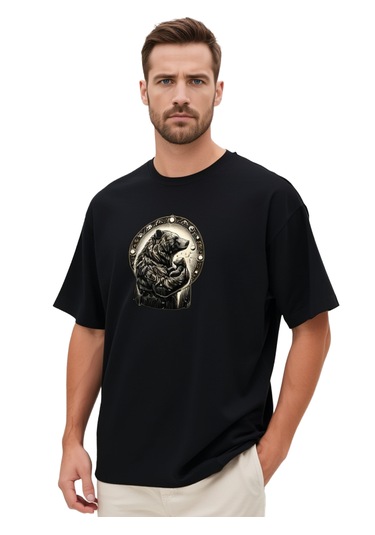 Ogc Ayı Oversize Unisex T-shirt Siyah