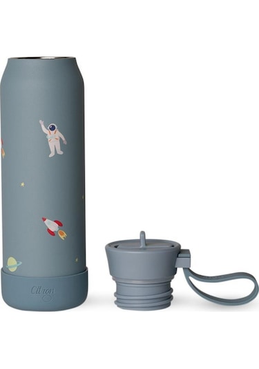Citron 3 Katmanlı Paslanmaz Çelik Termos Seti 350 Ml - Spaceship Mavi