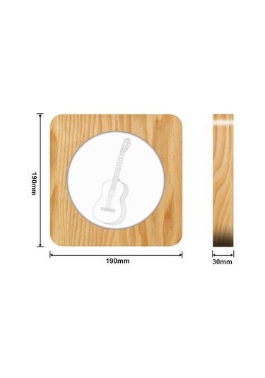 Homyl Usb Düşük Güç Enerji Led Gece Lambası Işık 3d Odun