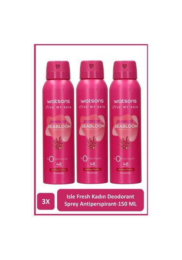 Watsons Seabloom Kadın Sprey Deodorant 3 x 150 ML