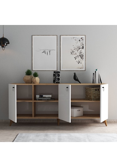 Tanmob Buse Konsol Çam - Beyaz - Ksl0303