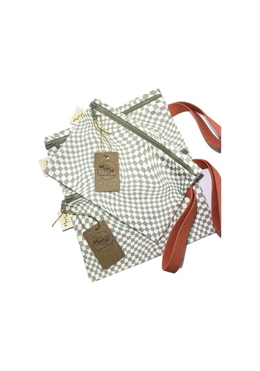 GURUYEMİŞ BOX "beehive" Illusion Mirror Consept Clutch El Çantası Yeşil - Beyaz