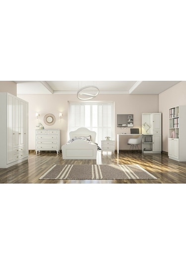 Rabi Mobilya Gold Country Çalışma Masası Beyaz