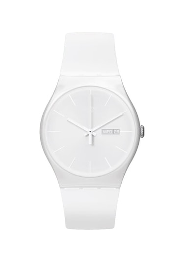 Swatch So29w704-s14 White Rebel Unisex Kol Saati