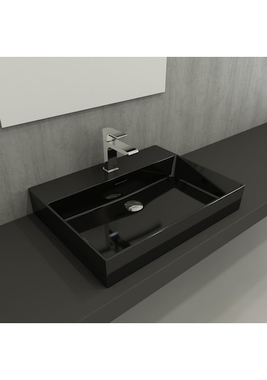 Bocchi Milano Lavabo 60 CM Parlak Siyah 1376-005-0126