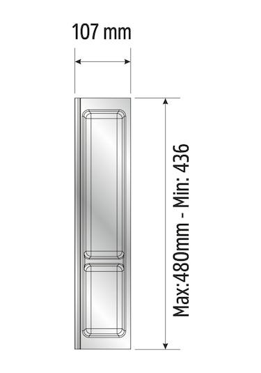 Mutfak Çekmece İçi Modüler İki Bölmeli Kaşıklık 11cmx48cm Boydan 4cm Kesilebilir Antrasit