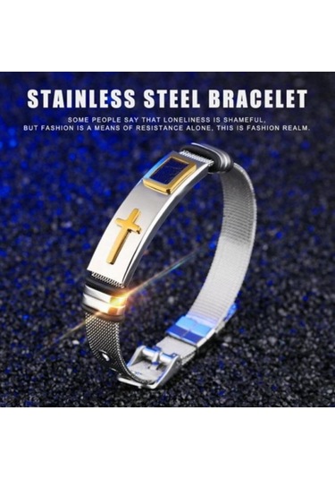 Samdoo Erkekler İçin Titanyum Çelik Bilezik - Gümüş Renkli, İnce Malzeme, Dayanıklı Ve Şık Tasarım Silver