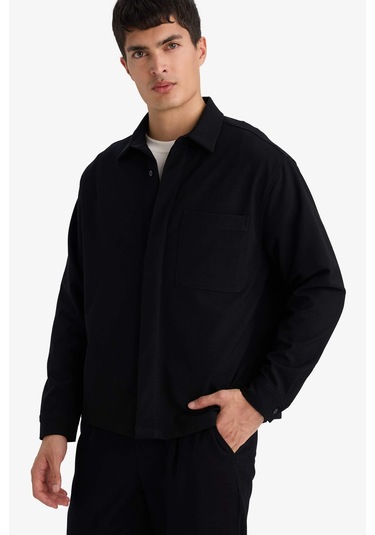 Defacto Poplin Gömlek G6253ax25wnbk81 Siyah-bk81