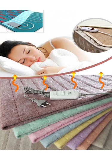 Seçkin Boyralı Çift Kişilik Elektirikli Battaniye Keçeli