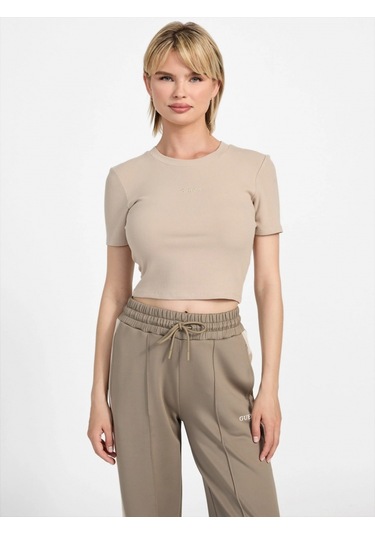 Guess Carla Kadın Kahverengi Aktif Top V5yp08k8rt2-g1dr Kahverengi