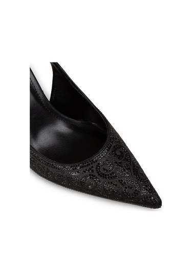 Deery Kadın Siyah Taş Detaylı Slingback Stiletto - Rd035zsyhm01 siyah
