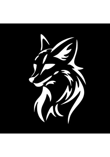 Vinil Tilki Yüz Araba Çıkartma Dekorasyon Motosiklet Çıkartma Sevimli Araba Dekorasyon Style7 25cm 1 Piece Set