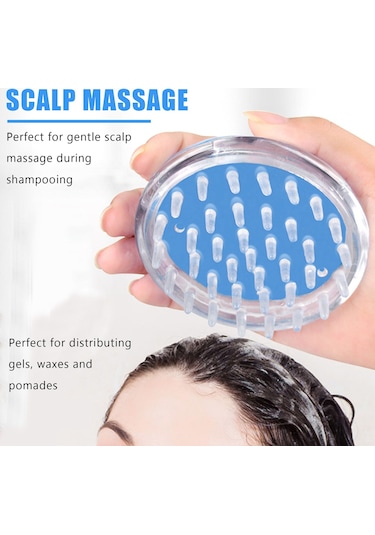 1 Adet Şampuan Saç Derisi Baş Masajı Temizleme Fırçası Tarak, Rastgele Renk