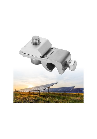 Yaozixa 10 Adet Güneş Paneli Toprak Klemi, Alüminyum M6 Terminal, Fırtına Koruma, Pvc Kabloları Bağlama Aksesuarı, Fotonik Raylı Uyumlu