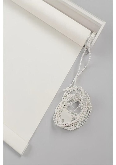 Kidmex Beyaz Keten Modern Stor Perde Eteksiz