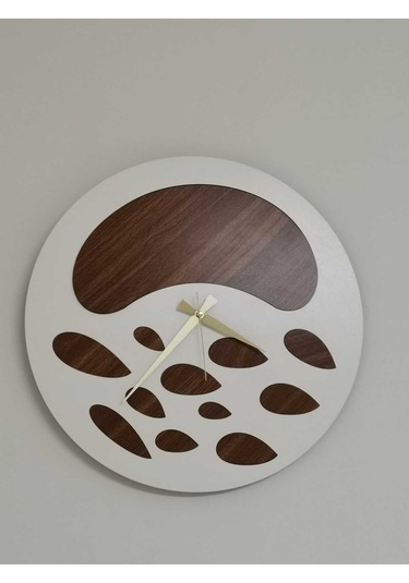 Nova Model Duvar Saati 50 X 50 Cm - Duvar Dekorasyon Ürünleri Beyaz Ceviz
