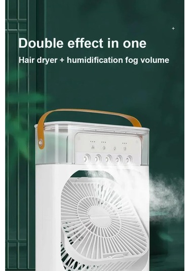 Buharlı Hava Soğutucu, Taşınabilir Portatif Klima Buzlu Vantilatör 5 Sprey Delikli İle Renkli