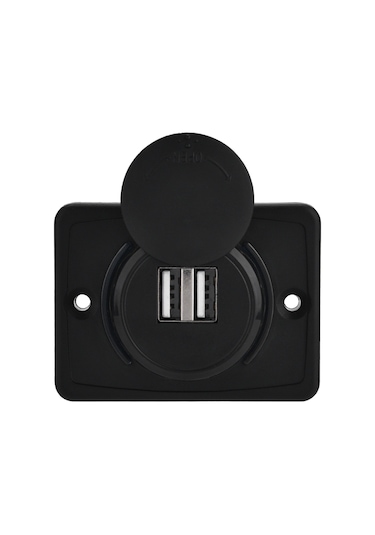 Springsun 12-24v Araç Usb Şarj Cihazı, 3.1a Hızlı Şarj, Led Işık, Düşük-yüksek Sıcaklık Dayanıklı, İki Usb Portu Siyah