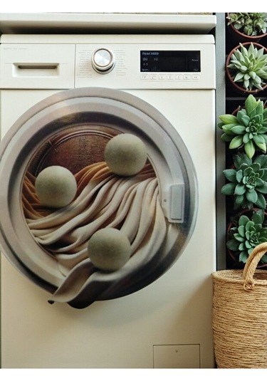 Mucit Home 3 Adet Yün Kurutma Topu Kurutma Makinesi Için Doğal Yumuşatıcı Çamaşır Kurutma Topları Beyaz