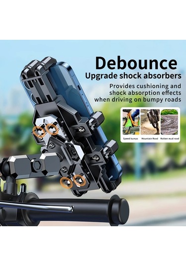 Xuweiwei Phfh Titresim Sonumleyici Motosiklet Bisiklet Scooter Telefon Tutucu 11 94 18 03cm Telefonlar Icin 2 03 3 43cm Gidon