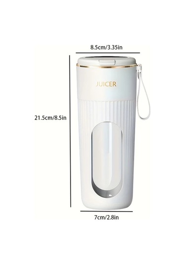 Elmpaly Yeşil Usb Şarjlı Portatif Elektrikli Meyve Suları Blenderı Mutfak Şarj