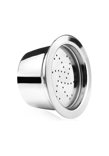 Honmex 304 Paslanmaz Çelik K-fee Uyumlu Tekrarlı Kahve Kapsülü - Filtreli Lezzet, Çöp Ve Kaşık li Gümüş