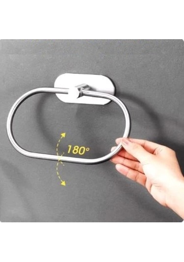 Kendinden Yapışkanlı Yuvarlak Havluluk Krom Krom