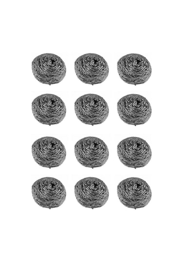 Sinerjishop 12 Adet Paslanmaz Bulaşık Teli Endüstriyel Boy 40 G