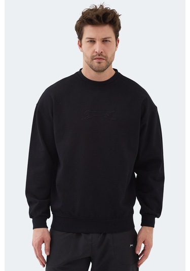 Slazenger Vadık 2li Set Erkek Oversıze Sweatshırt Siyah - Petrol