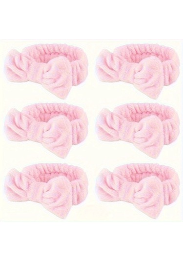 Willowhaven 8'li Pembe Kadın Yüksek Esnek Havlu Saç Bandı - Yüz Yıkama, Makyaj Ve Spor İçin Pembe