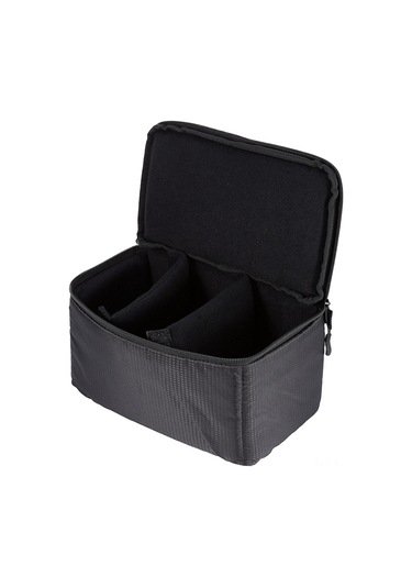 Vkemall Siyah Lens Kılıfı, Yumuşak Dolgulu, Su Geçirmez, 3 Fermuar, 26x15x14cm, Kamera Lens Koruyucu, Çantalara Bağlanabilir