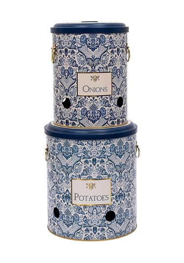 Azulejos Desenli Patates Ve Soğanlık 2 Li Set