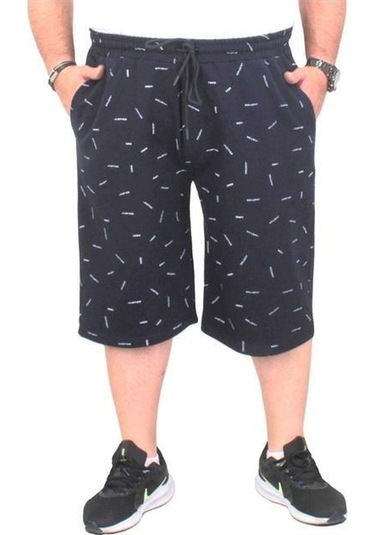 Starbattal Erkek Büyük Beden Penye Şort Justice 24645 Lacıvert-Lacıvert Lacivert
