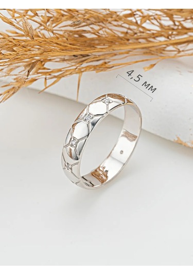 Lepta Rodhiyum Kaplamalı 925 Ayar Gümüş Yüzük 362004902 Gri