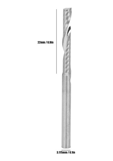 Fortunelane 5 Adet Tungsten Spiral Freze Bıçağı - 3.175mm Uç, 22mm Yanak, Ahşap İşçiliği İçin Keskin Aksesuar