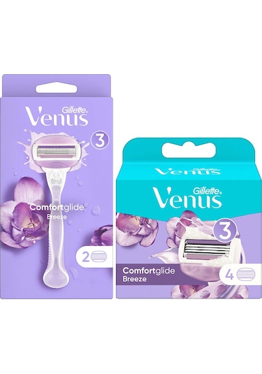 Gillette Venus Breeze Tıraş Paketi (Tıraş Makinesi + 4 Adet Tıraş