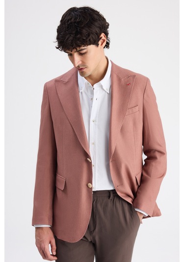 D's Damat Ds Damat Regular Fit Tarçın Armürlü Kumaş Ceket 6hf04z201438m T30