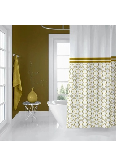 Banyo Perdesi 1x120x200 Tek Kanat Duş Perdesi Halka Hediyeli 1869 Çok Renkli