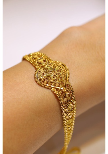 Yenigün Kuyumculuk 14 Ayar Altın Hint Işi Cimarlı Bileklik